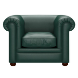 Austen Chesterfield Armchair Birch Forest Green