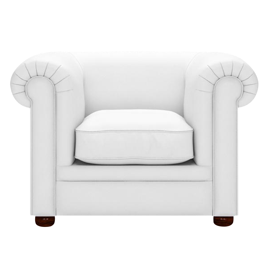 Austen Chesterfield Armchair Birch White