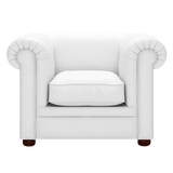 Austen Chesterfield Armchair Birch White