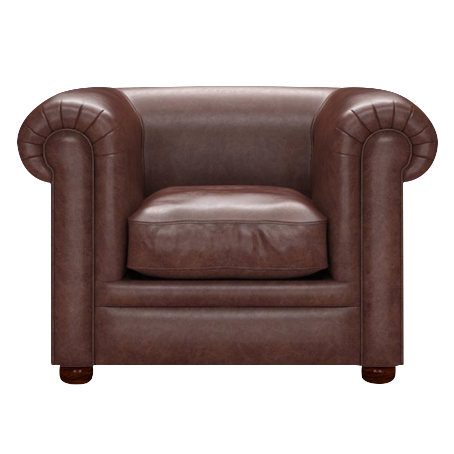 Austen Chesterfield Armchair Old English Dark Brown