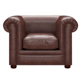 Austen Chesterfield Armchair Old English Dark Brown