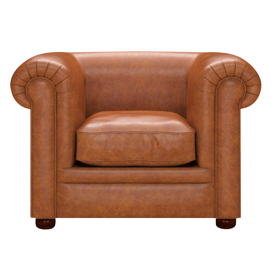 Austen Chesterfield Armchair Old English Saddle