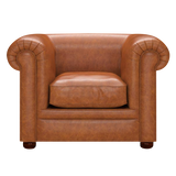 Austen Chesterfield Armchair Old English Saddle