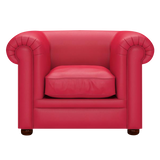 Austen Chesterfield Armchair Shelly Flame Red
