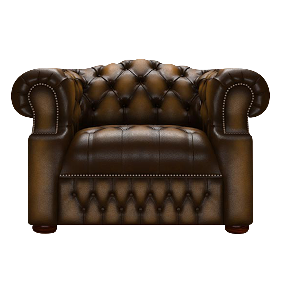 Blanchard Chesterfield Armchair Antique Gold