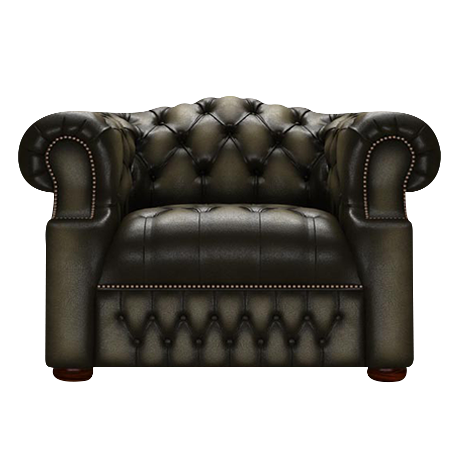 Blanchard Chesterfield Armchair Antique Olive