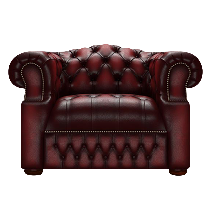 Blanchard Chesterfield Armchair Antique Red