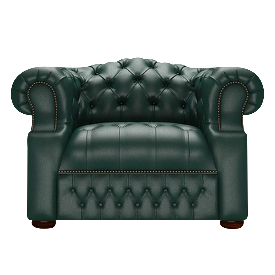 Blanchard Chesterfield Armchair Birch Forest Green