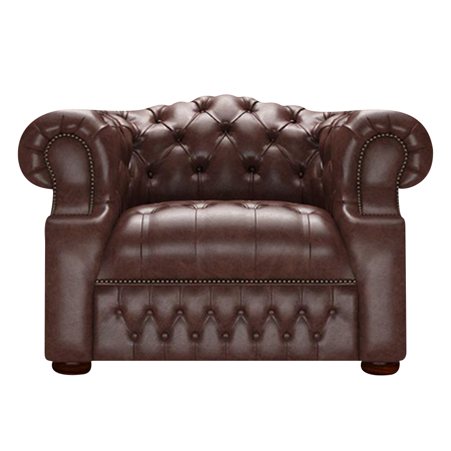 Blanchard Chesterfield Armchair OId English Dark Brown