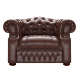 Blanchard Chesterfield Armchair OId English Dark Brown