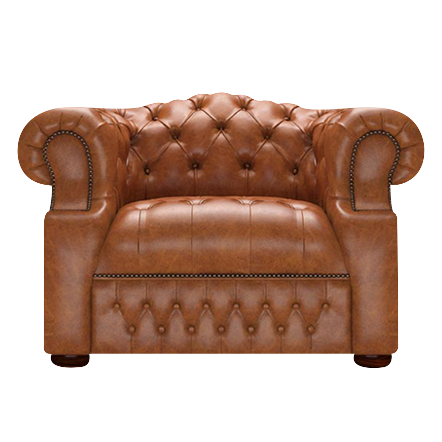 Blanchard Chesterfield Armchair Old English Saddle