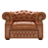 Blanchard Chesterfield Armchair Old English Saddle