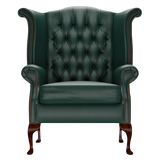 Byron Chesterfield Armchair Birch Forest Green