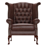 Byron Chesterfield Armchair Old English Dark Brown