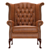 Byron Chesterfield Armchair Old English Saddle