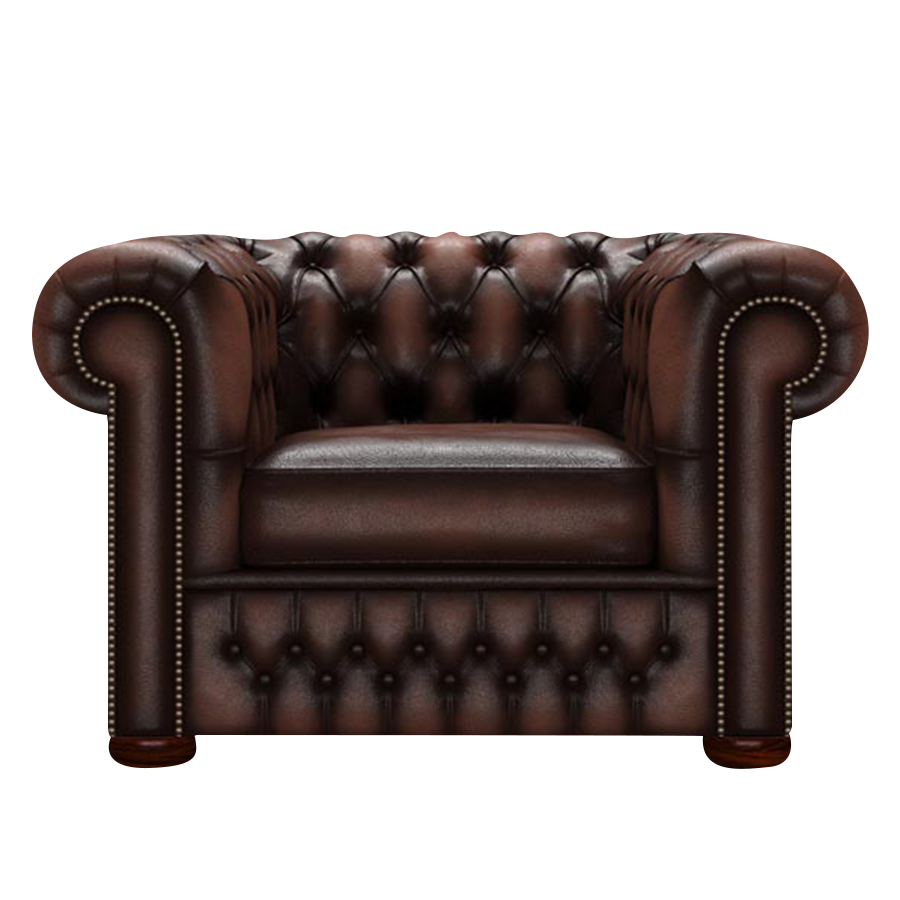 Classic Chesterfield Armchair Antique Brown