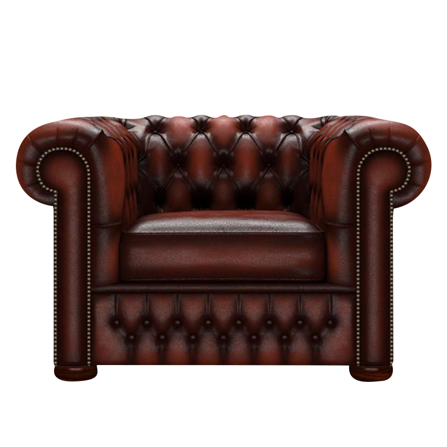 Classic Chesterfield Armchair Antique Chestnut