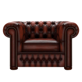 Classic Chesterfield Armchair Antique Chestnut