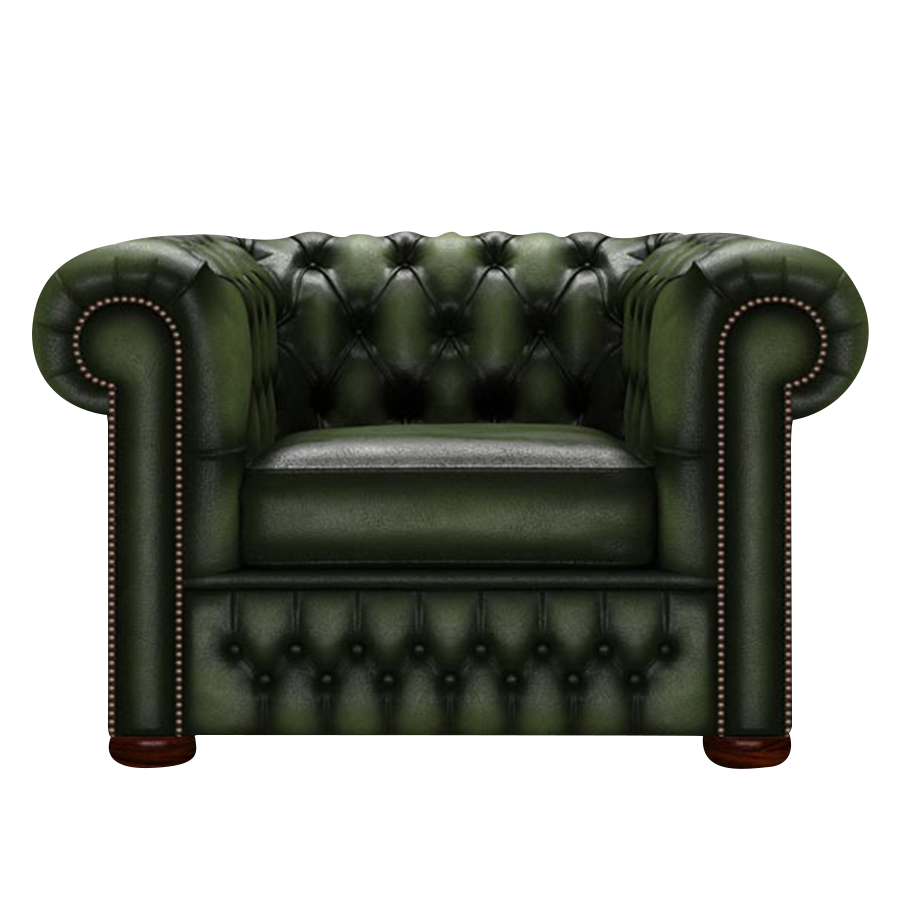 Classic Chesterfield Armchair Antique Green