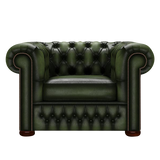 Classic Chesterfield Armchair Antique Green