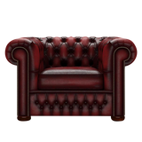 Classic Chesterfield Armchair Antique Red