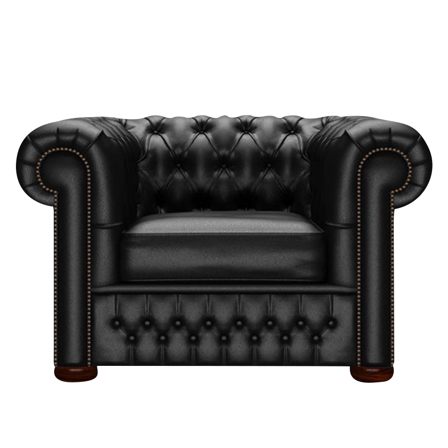 Classic Chesterfield Armchair Birch Black