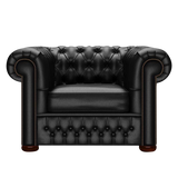Classic Chesterfield Armchair Birch Black