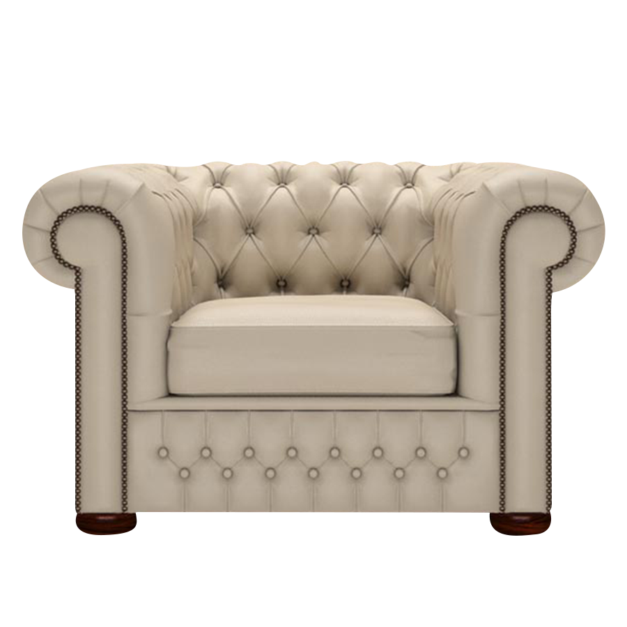 Classic Chesterfield Armchair Birch Blush Beige
