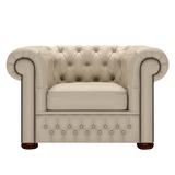 Classic Chesterfield Armchair Birch Blush Beige