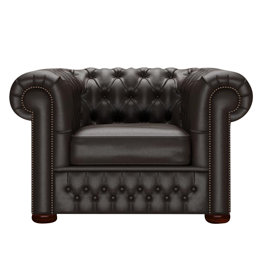 Classic Chesterfield Armchair Birch Brown