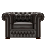 Classic Chesterfield Armchair Birch Brown