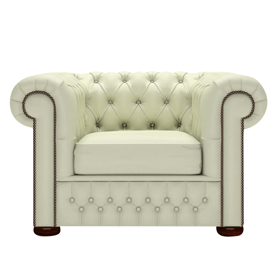 Classic Chesterfield Armchair Birch Cream
