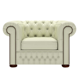 Classic Chesterfield Armchair Birch Cream
