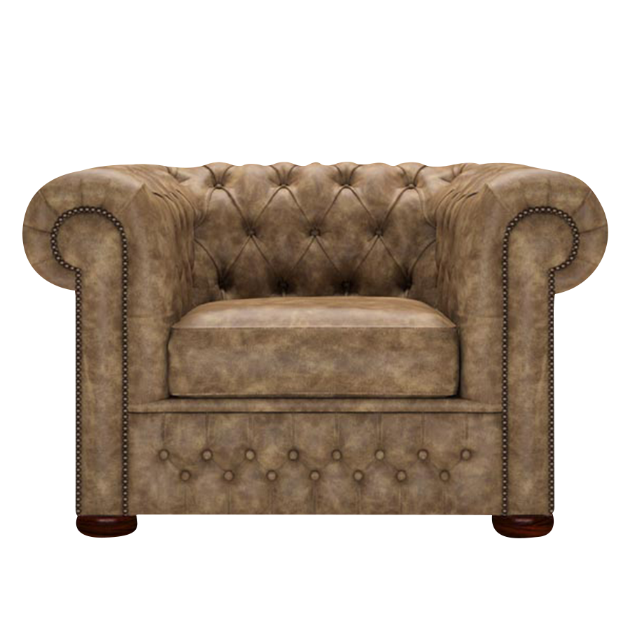 Classic Chesterfield Armchair Etna Camel