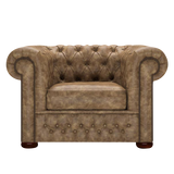 Classic Chesterfield Armchair Etna Camel