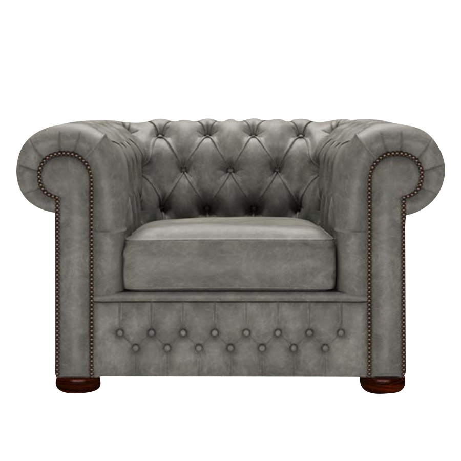 Classic Chesterfield Armchair Etna Grey
