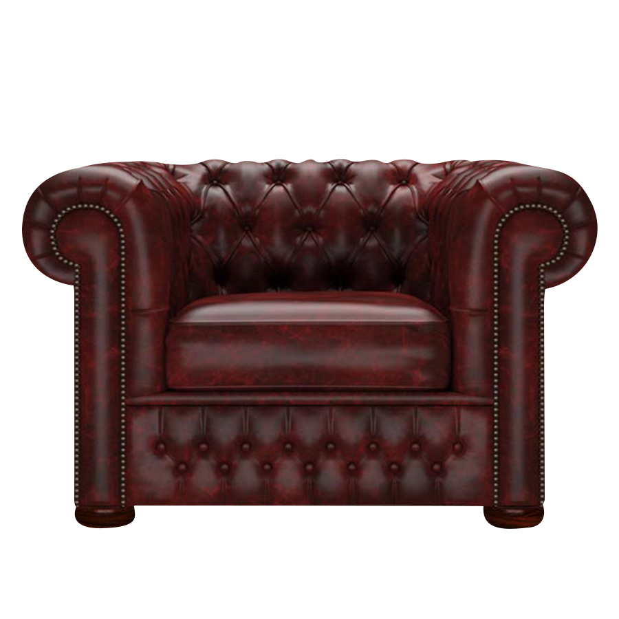 Classic Chesterfield Armchair Etna Red