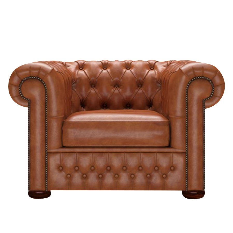 Classic Chesterfield Armchair Old English Bruciato