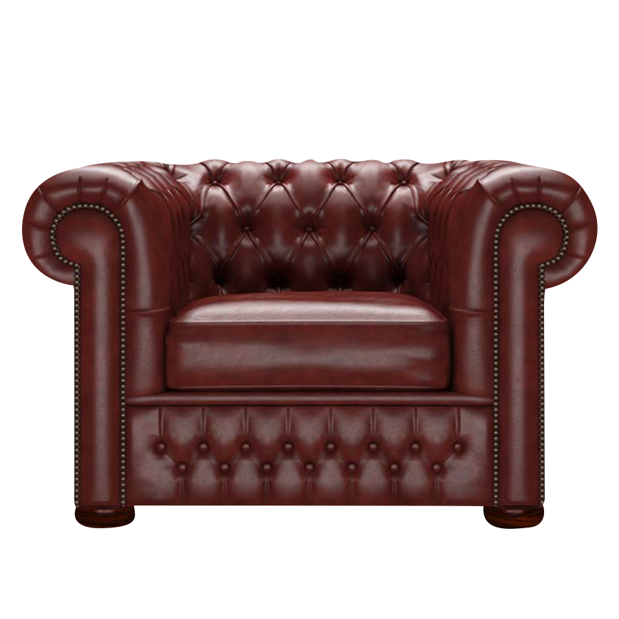 Classic Chesterfield Armchair Old English Chestnut