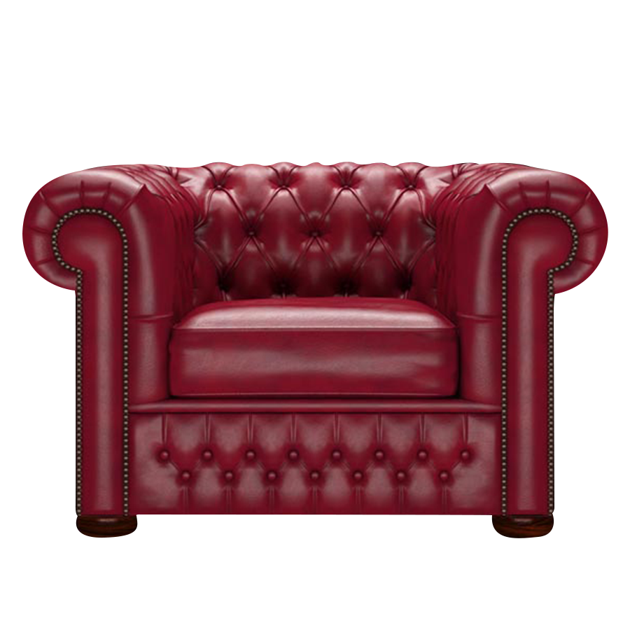 Classic Chesterfield Armchair Old English Gamay
