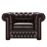 Classic Chesterfield Armchair Old English Smoke