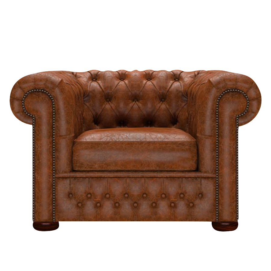 Classic Chesterfield Armchair Tudor Chestnut