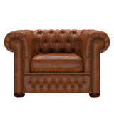 Classic Chesterfield Armchair Tudor Chestnut