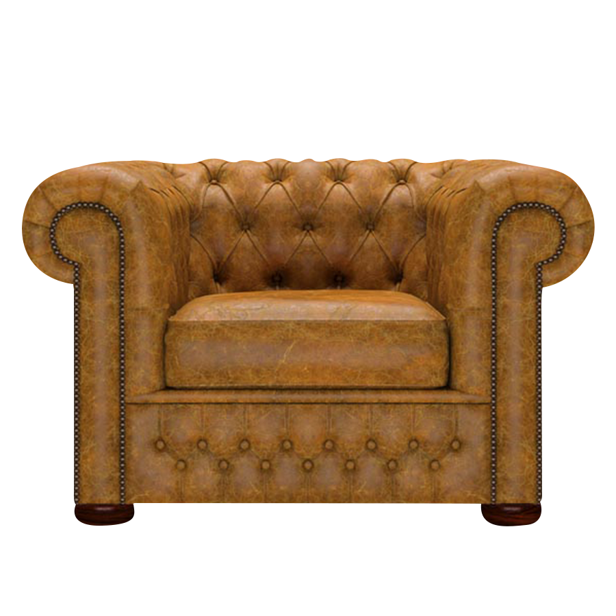 Classic Chesterfield Armchair Tudor Mustard