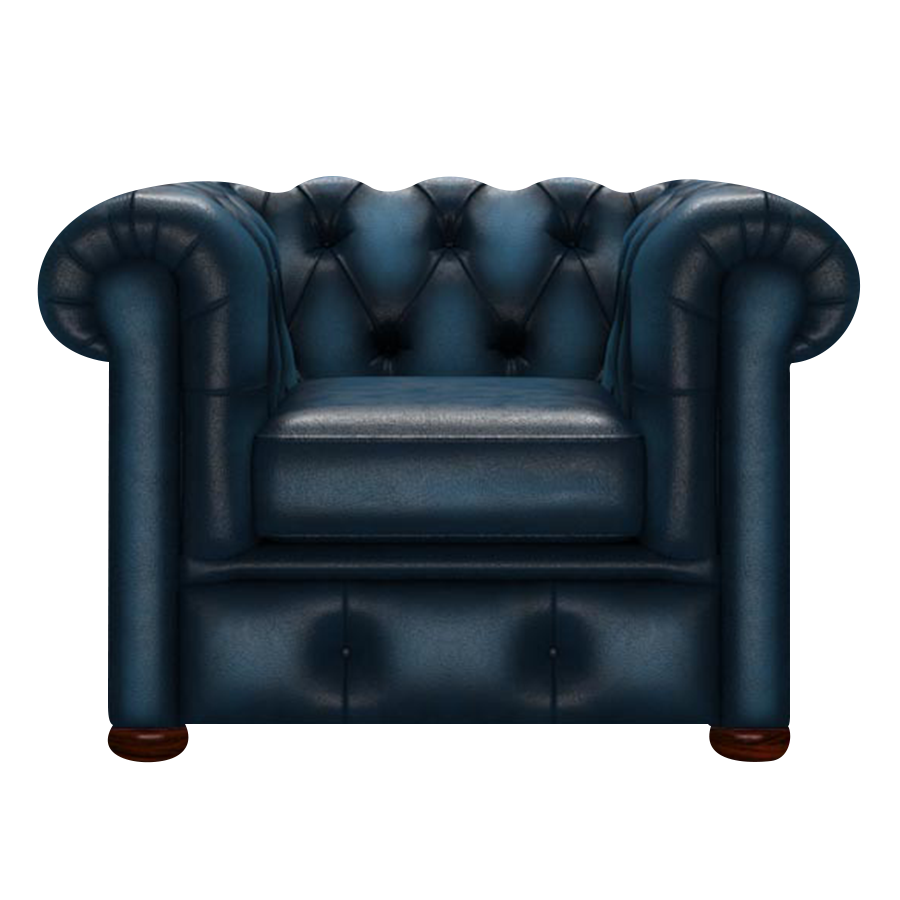 Conway Chesterfield Armchair Antique Blue