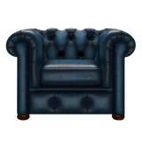 Conway Chesterfield Armchair Antique Blue