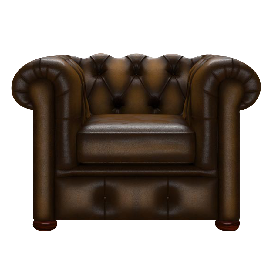 Conway Chesterfield Armchair Antique Gold