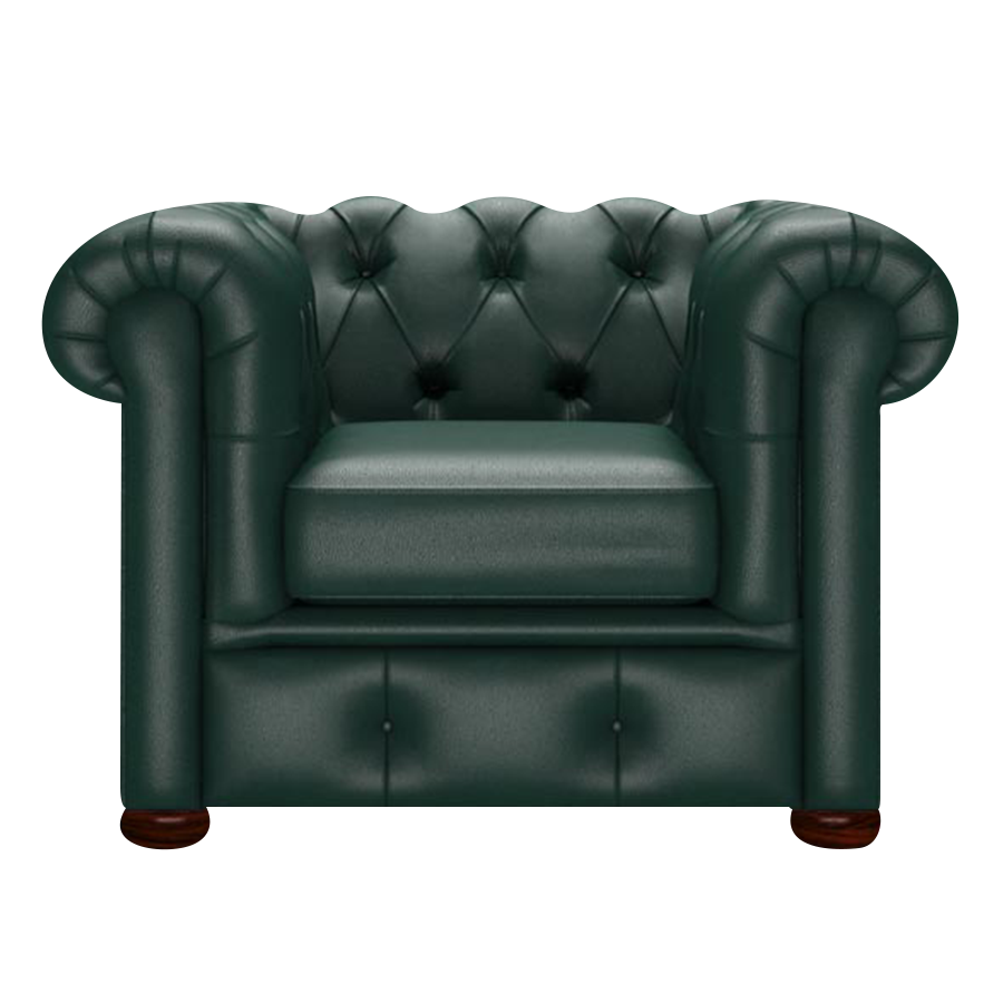 Conway Chesterfield Armchair Birch Forest Green