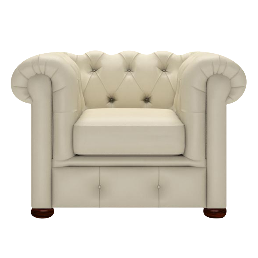 Conway Chesterfield Armchair Birch Ivory