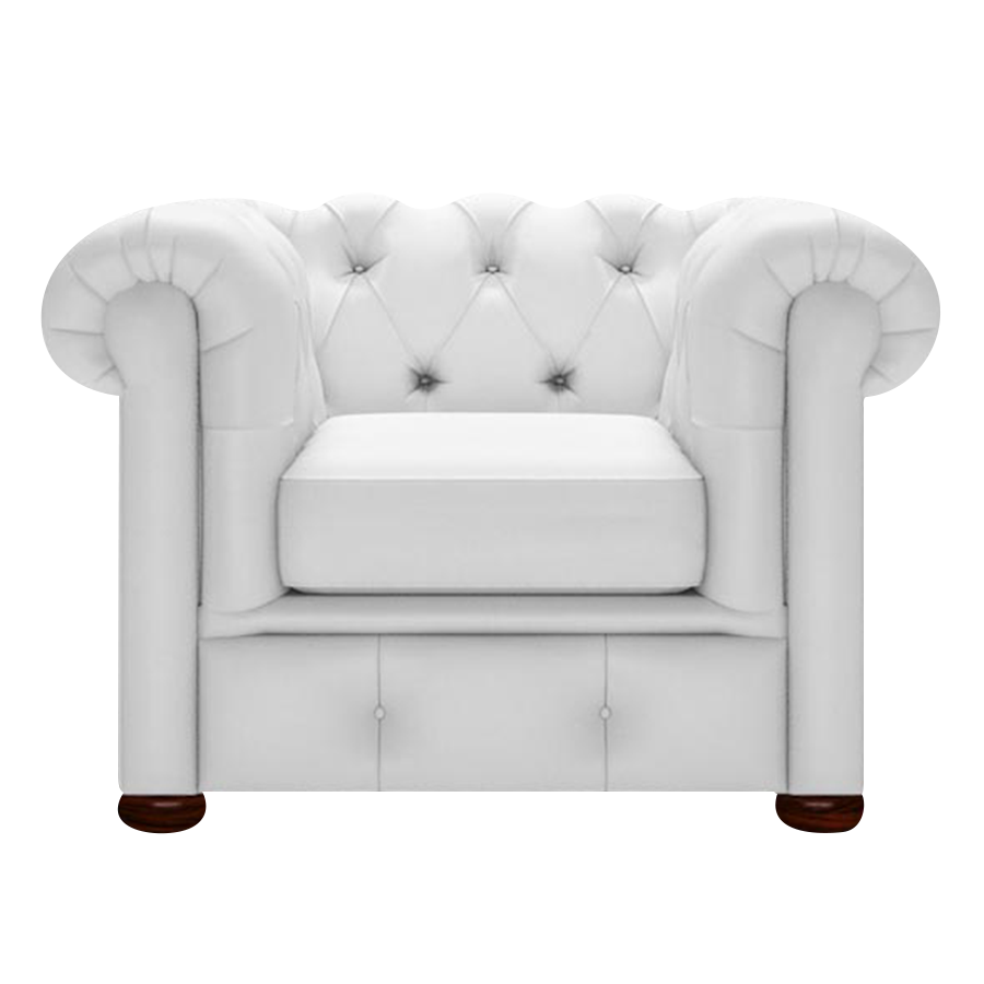 Conway Chesterfield Armchair Birch White